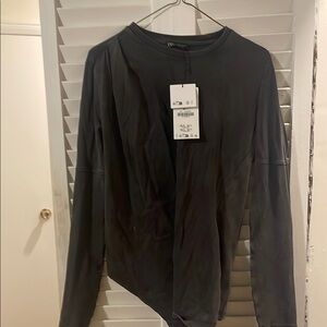 Zara Charcoal Long Sleeve Top